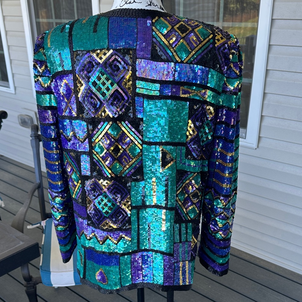 Sequin Jacket Fits Like A Medium. Euc- Vintage. - image 4